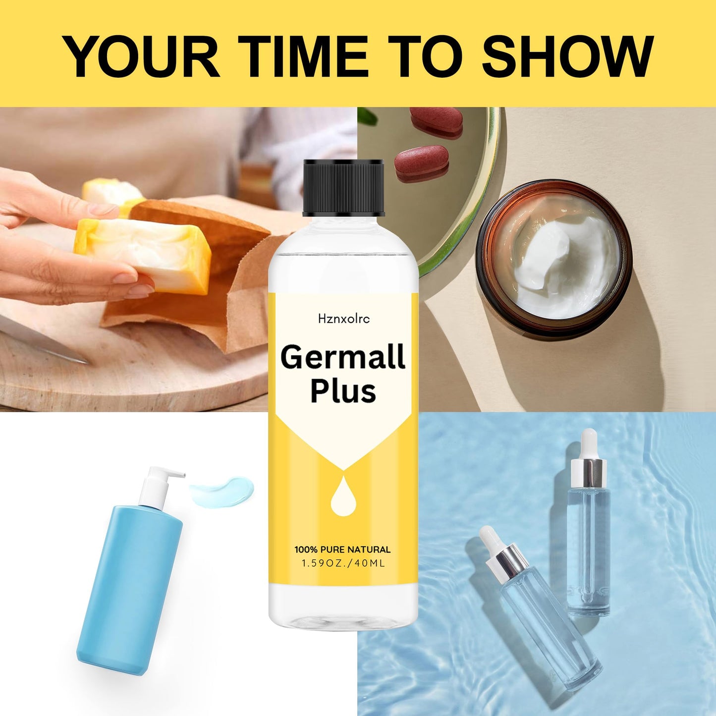 11 oz Liquid Germall Plus Preservative, Oil Soluble Natural Preservative, Germall Plus Suitable for Making Soap, Conditioners, Lotion, Creams and More