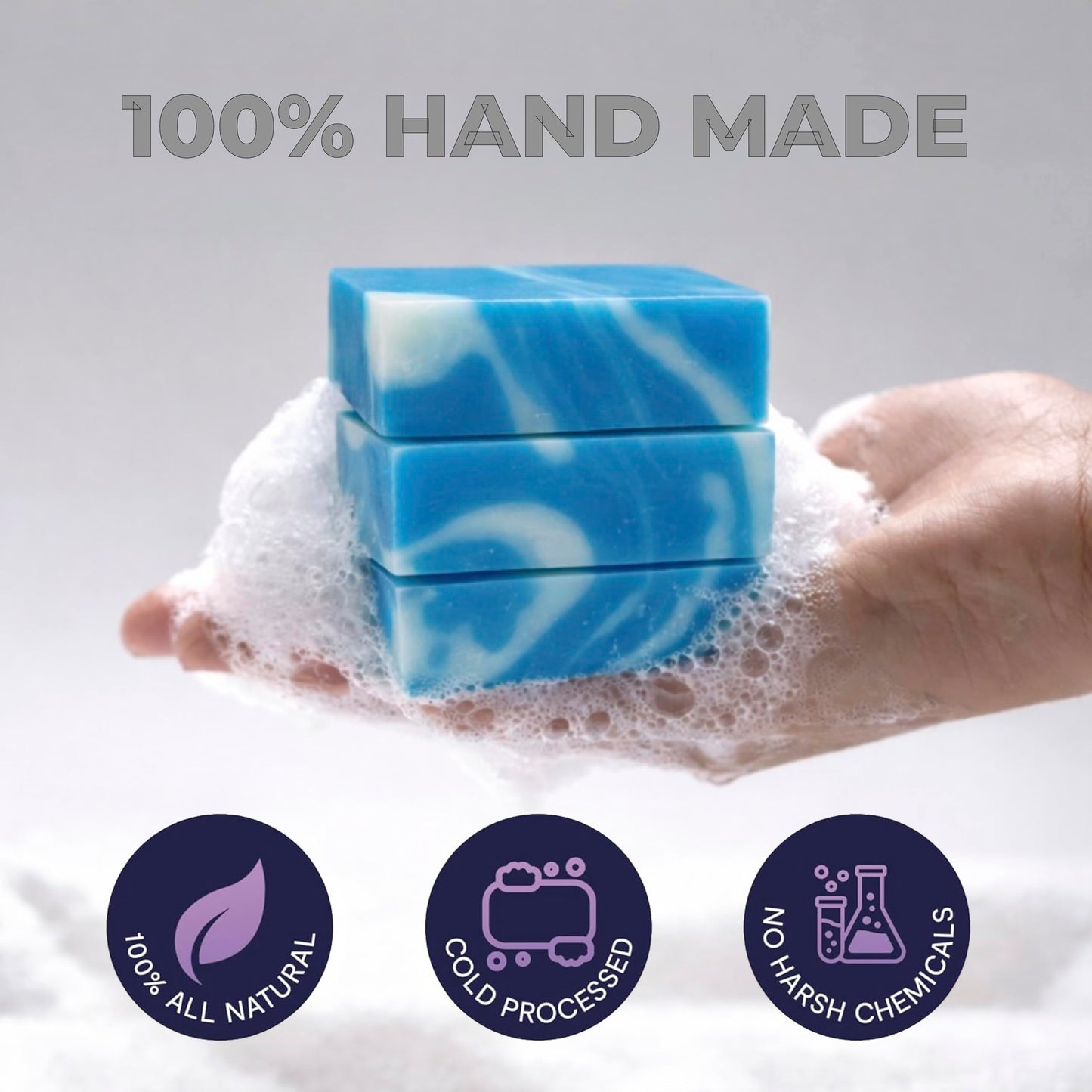 Mr. Tropical Naturals Cool Water Bar Soap for Men | 5 oz Single Bar | Cold Process | Artisan Soap