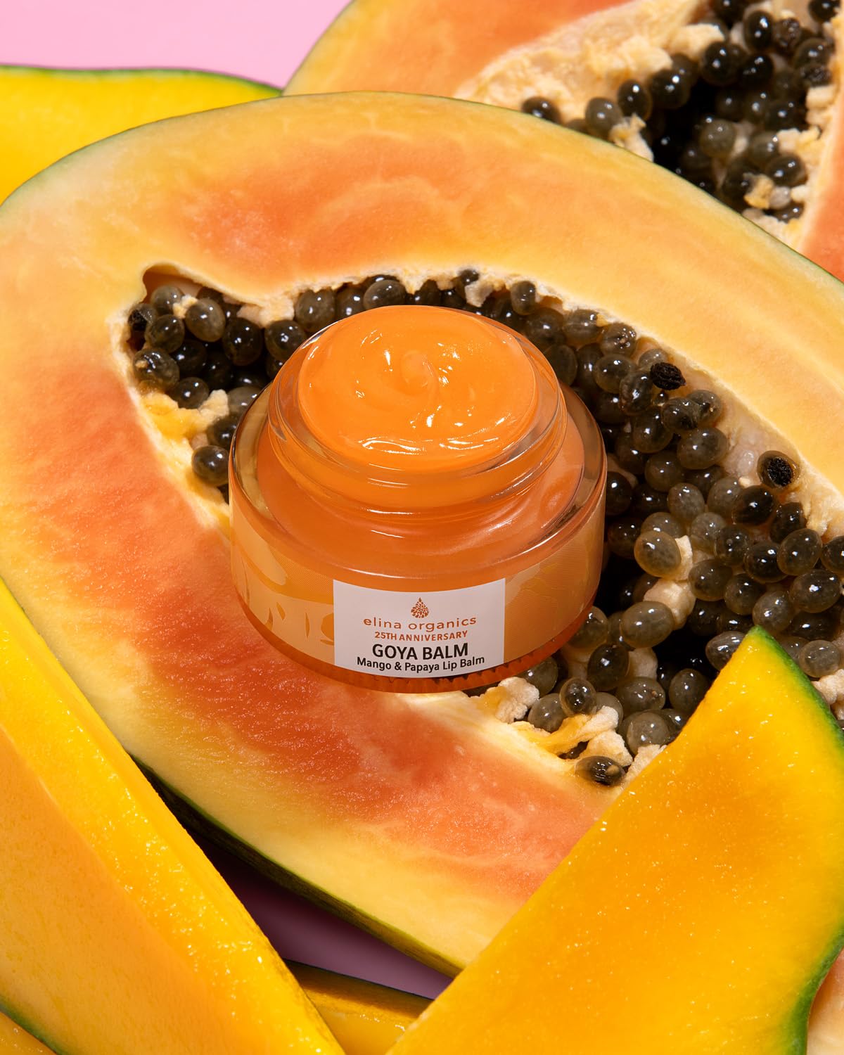 Elina Organics Goya Balm, 0.5oz – Soothing Botanical Face & Body Balm with Castor Oil, Mango, Papaya & Orange – Handcrafted Natural Skin Nourishment for Redness and Sensitivity