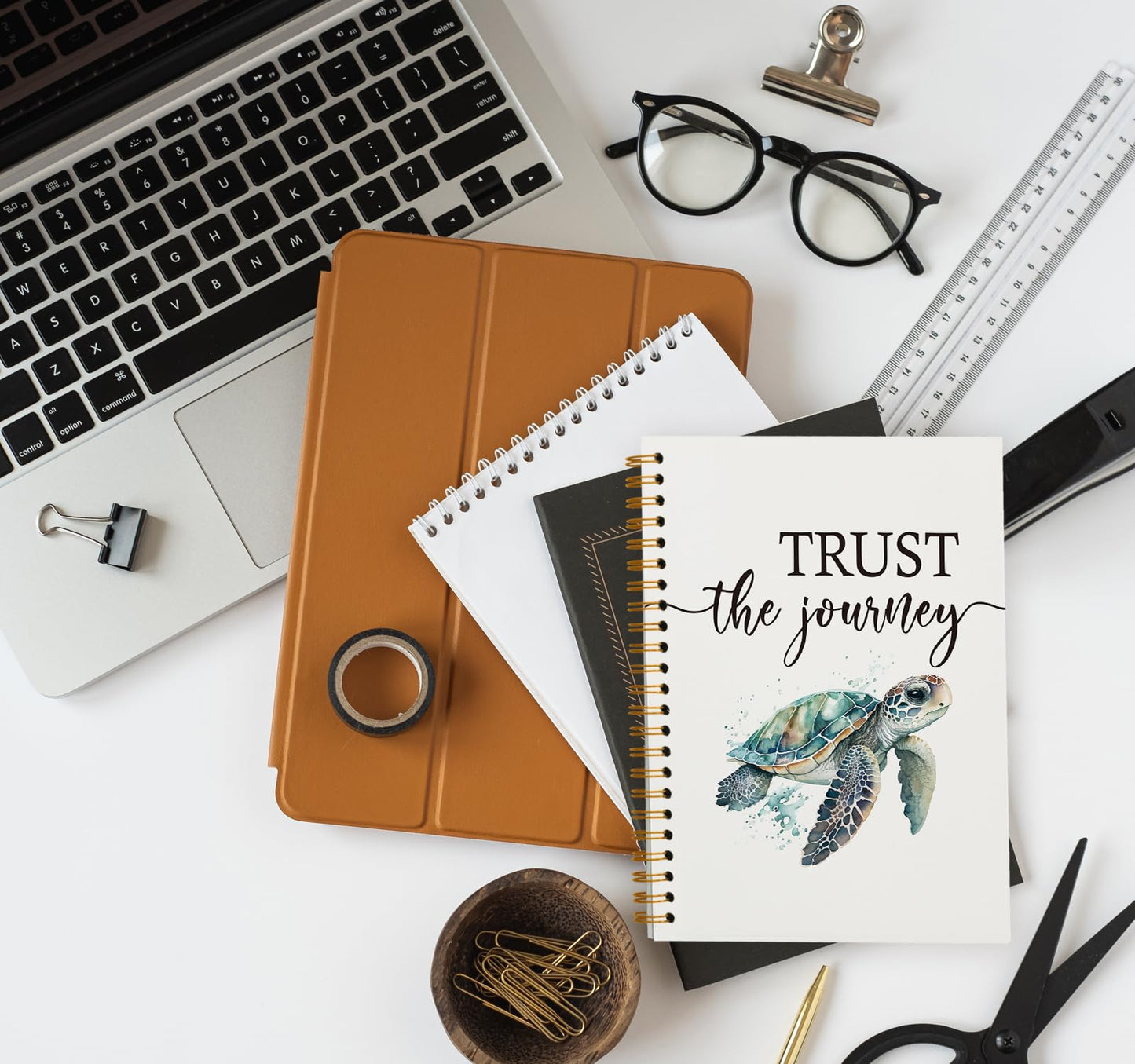OXW Turtle Gifts Cute Notebook Journal, Gifts for Women Sea Turtle Lovers, Cute Beach Animal Lover Notebook Journal for Women Teen Girls Kids(5.5'' X 8.3'')