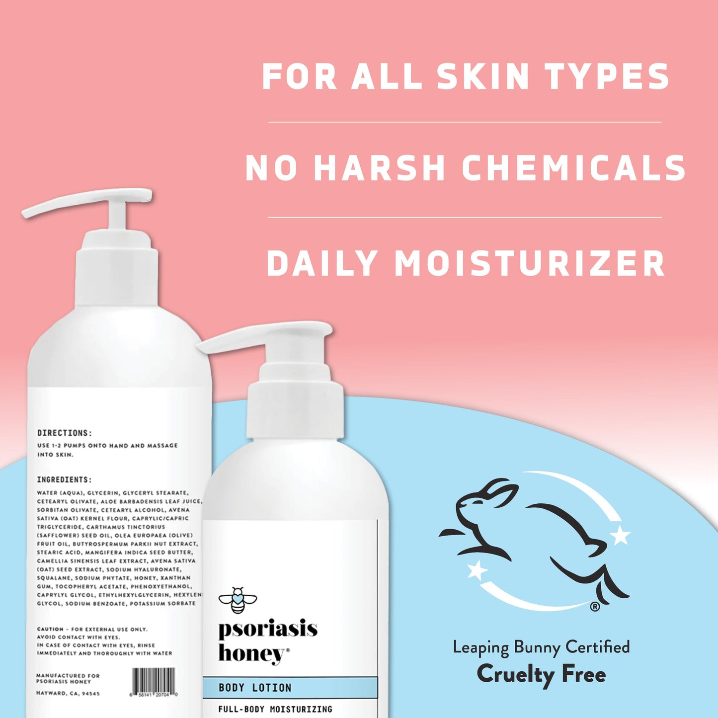 PSORIASIS HONEY Daily Moisturizing Body Lotion, for Itching Skin (16 oz)
