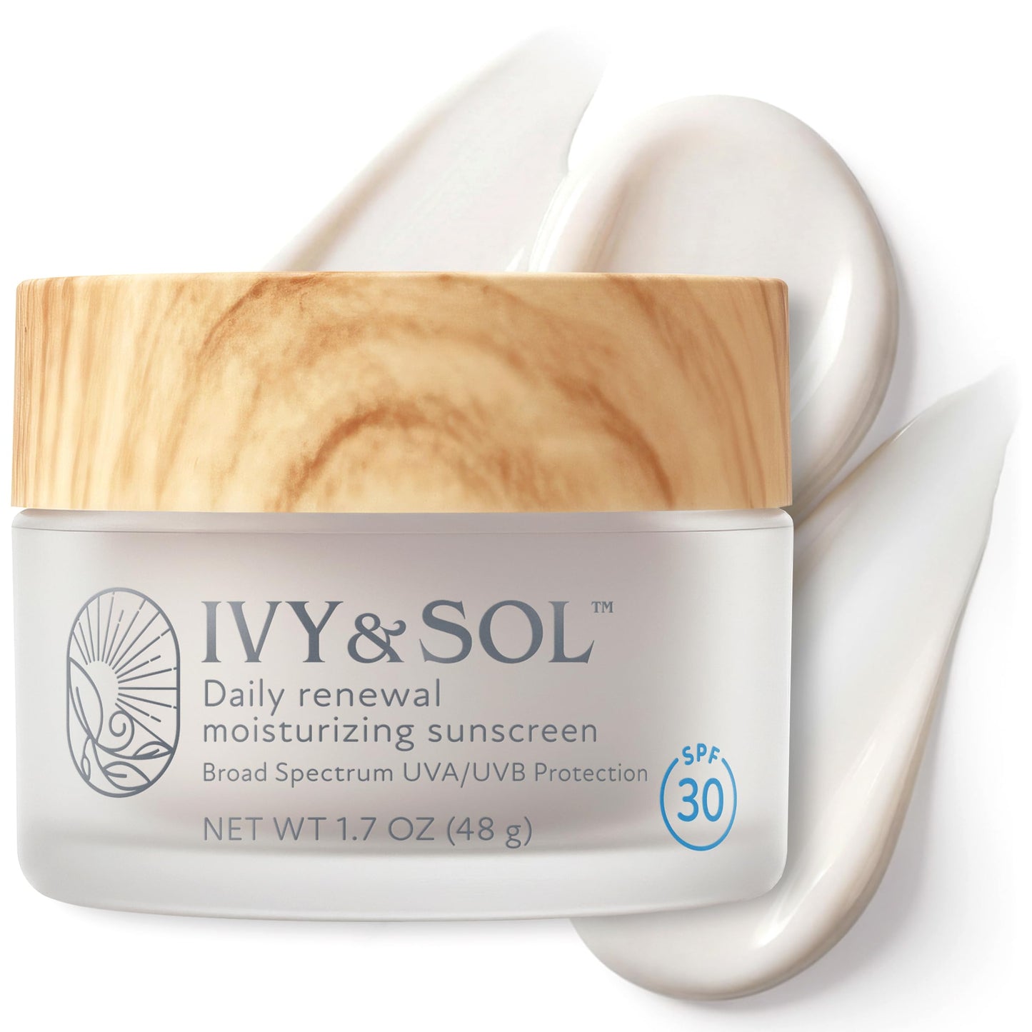 Ivy & Sol Face Moisturizer with SPF 30, 1.7 oz