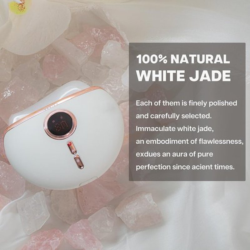 VRAIKO Aurora LED Gua Sha Device, Jade Stone Gua Sha Facial Tool with Heat and Vibration, Face Massager for Anti-Aging Wrinkles Puffiness Skin Rejuvenation and Toning (AURORA)