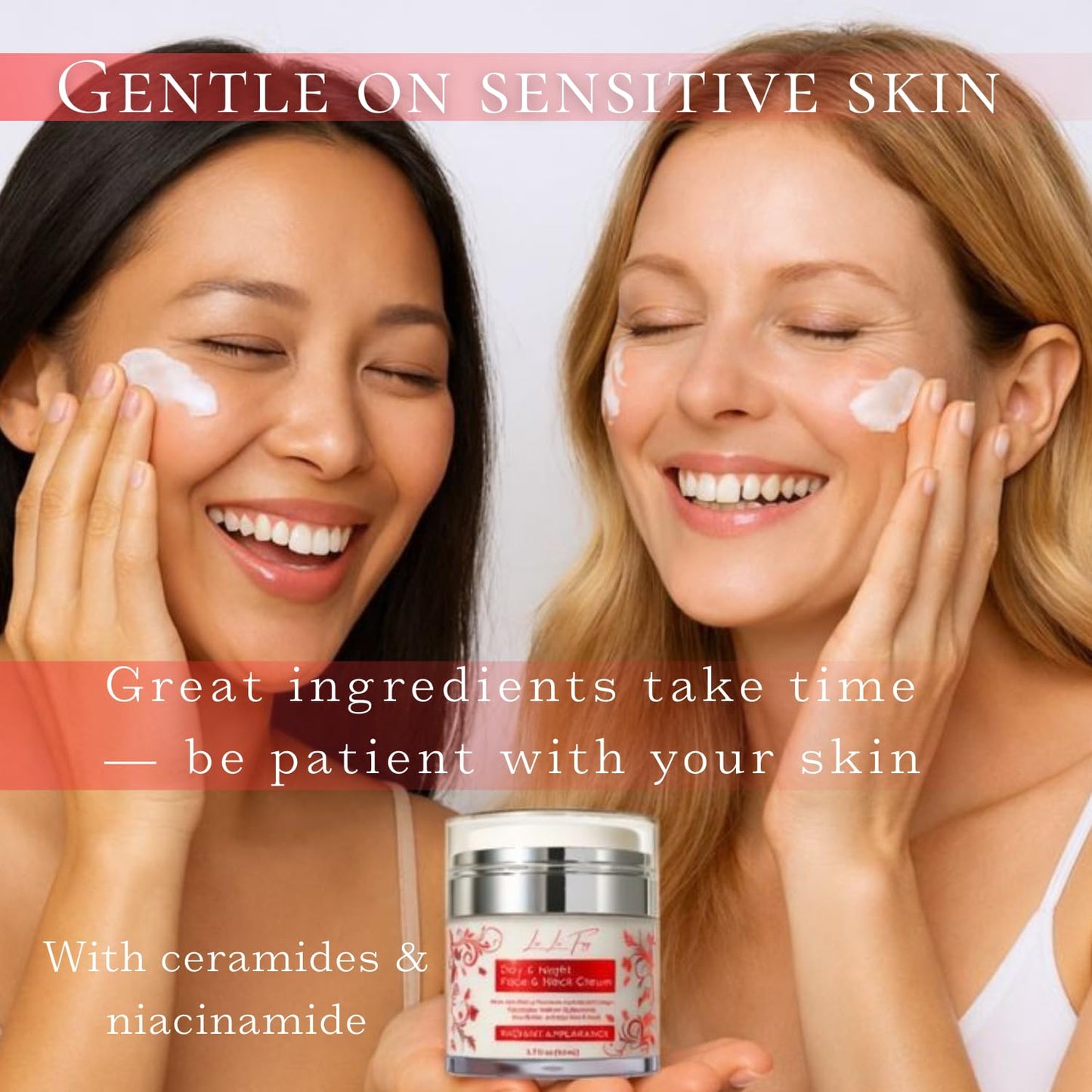 Retinol, 5 Peptides & Collagen Face Cream – Korean-Inspired Skincare Anti-Aging Day & Night Moisturizer with Hyaluronic Acid, Ceramides & Niacinamide Face, Neck & Décolleté 1.7 fl oz