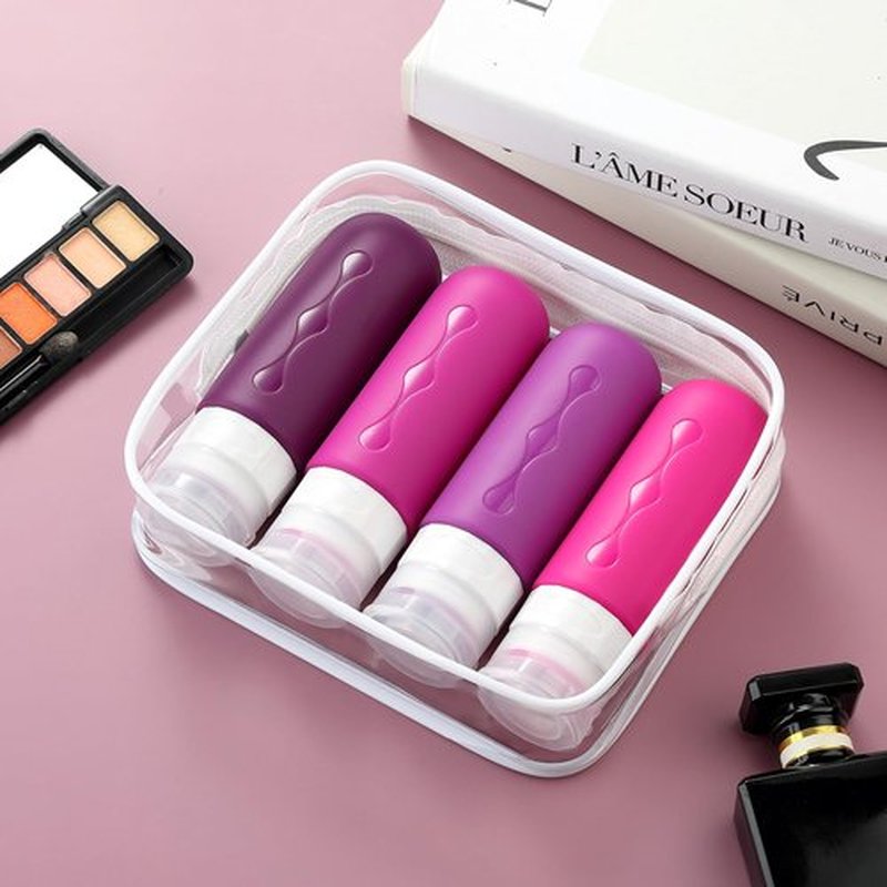 Gemice Travel Bottles for Toiletries Tsa Approved Size Containers BPA Free Leak Proof Tubs Refillable Liquid Accessories Cometic Shampoo and Lotion Soap