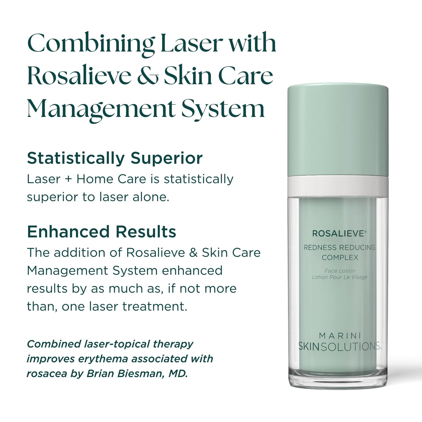 Marini SkinSolutions RosaLieve - Redness Reducing Face Lotion with Azelaic Acid & Tetrapeptide-14 - Cruelty Free - Made in the USA - 1 fl oz