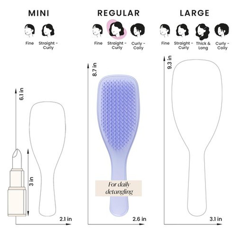Tangle Teezer Ultimate Detangler Hairbrush for Wet & Dry Hair, Eliminates Knots & Reduces Breakage for All Hair Types, Sweet Lavender