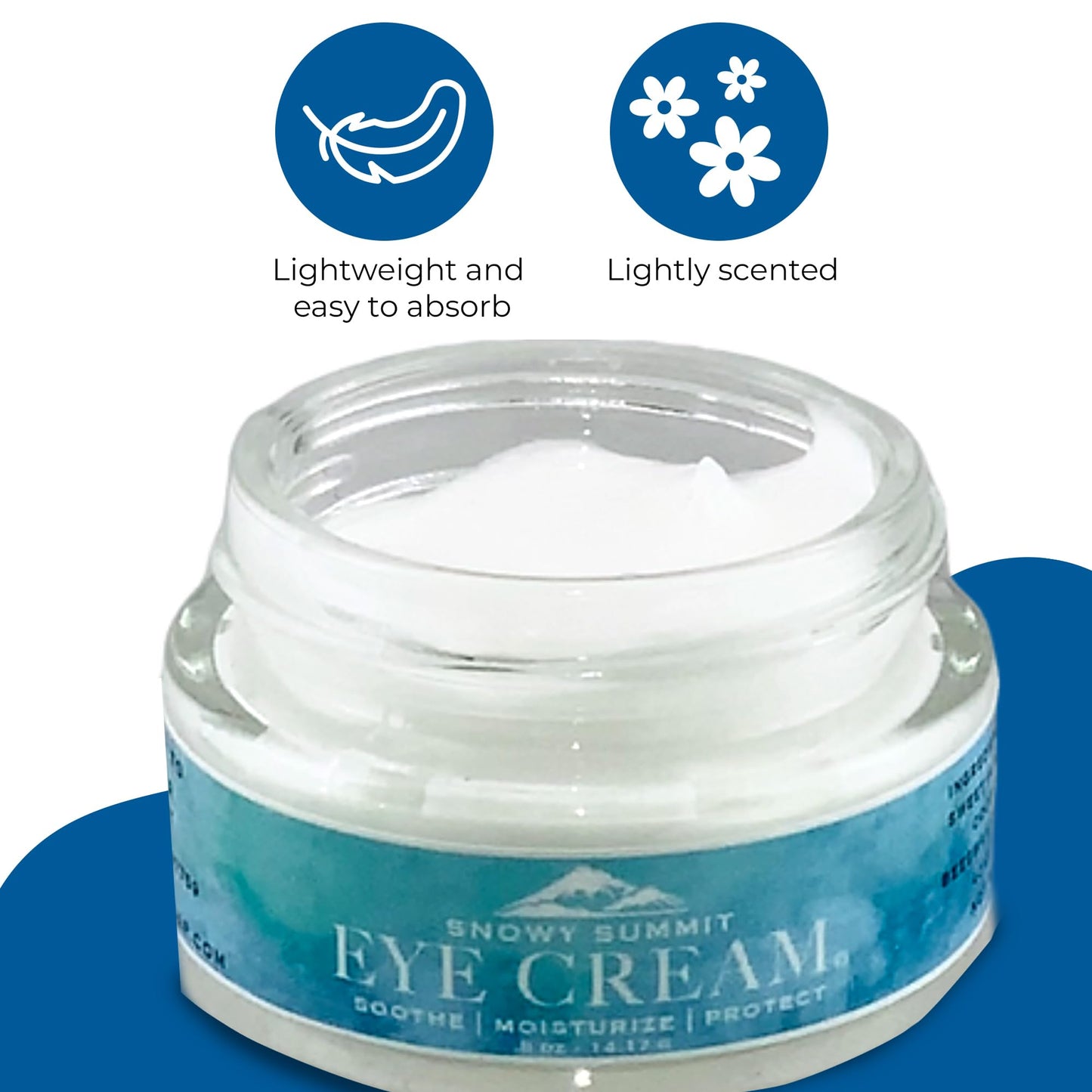 Snowy Summit Soothing Eye Cream with Alaskan Devil's Club Extract - Hydrating, Eye Cream - Gentle Under Eye Cream for Sensitive Skin - 0.50 oz Jar