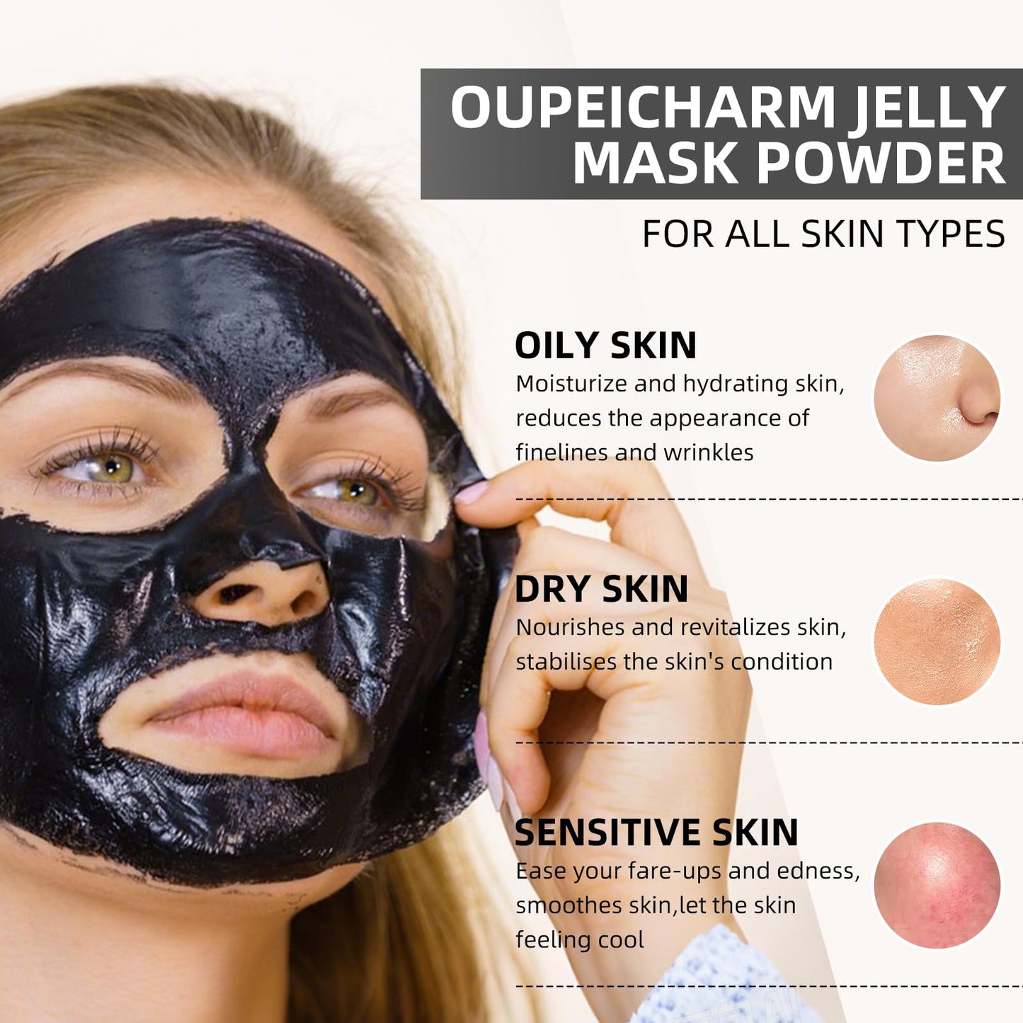OUPEICHARM Hydro Jelly Mask for All Skin Types, 23 Fl Oz