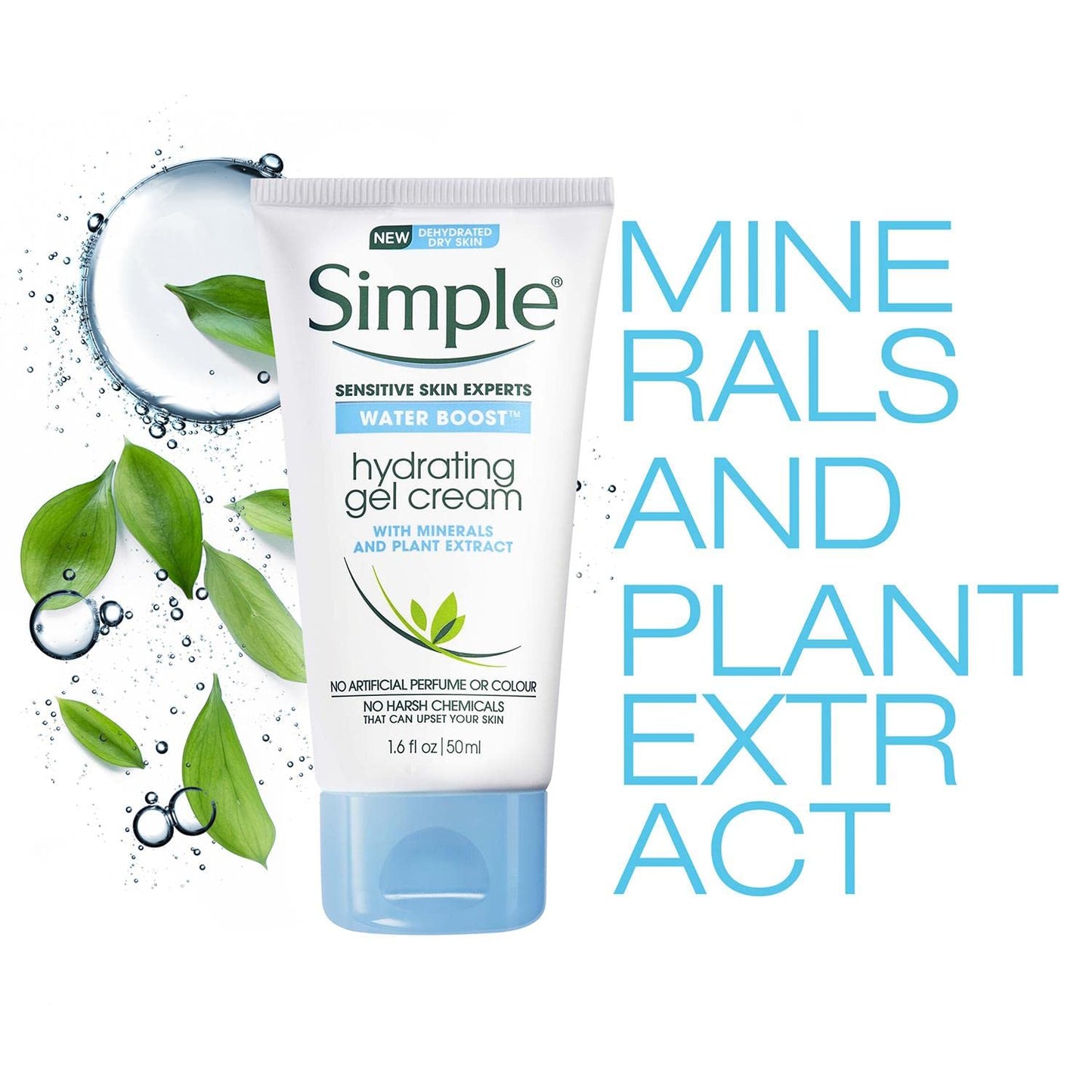 Simple Water Boost Hydrating Gel Cream, Face Moisturizer, 1.7 oz