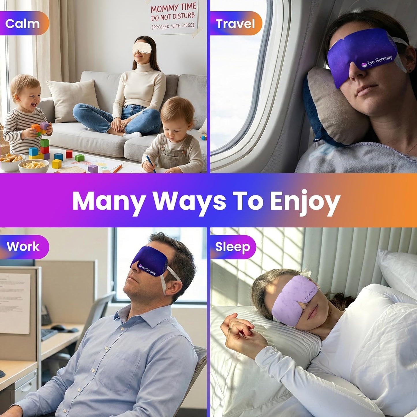 Lure Essentials Steam Eye Mask, Heated Eye Mask, Self Heating Warm Compress for Dry Eyes, Fast Relief for Stye, Puffy Sensitive Eyes, Moist Heat, Relaxation Gifts for Women and Men - Variety