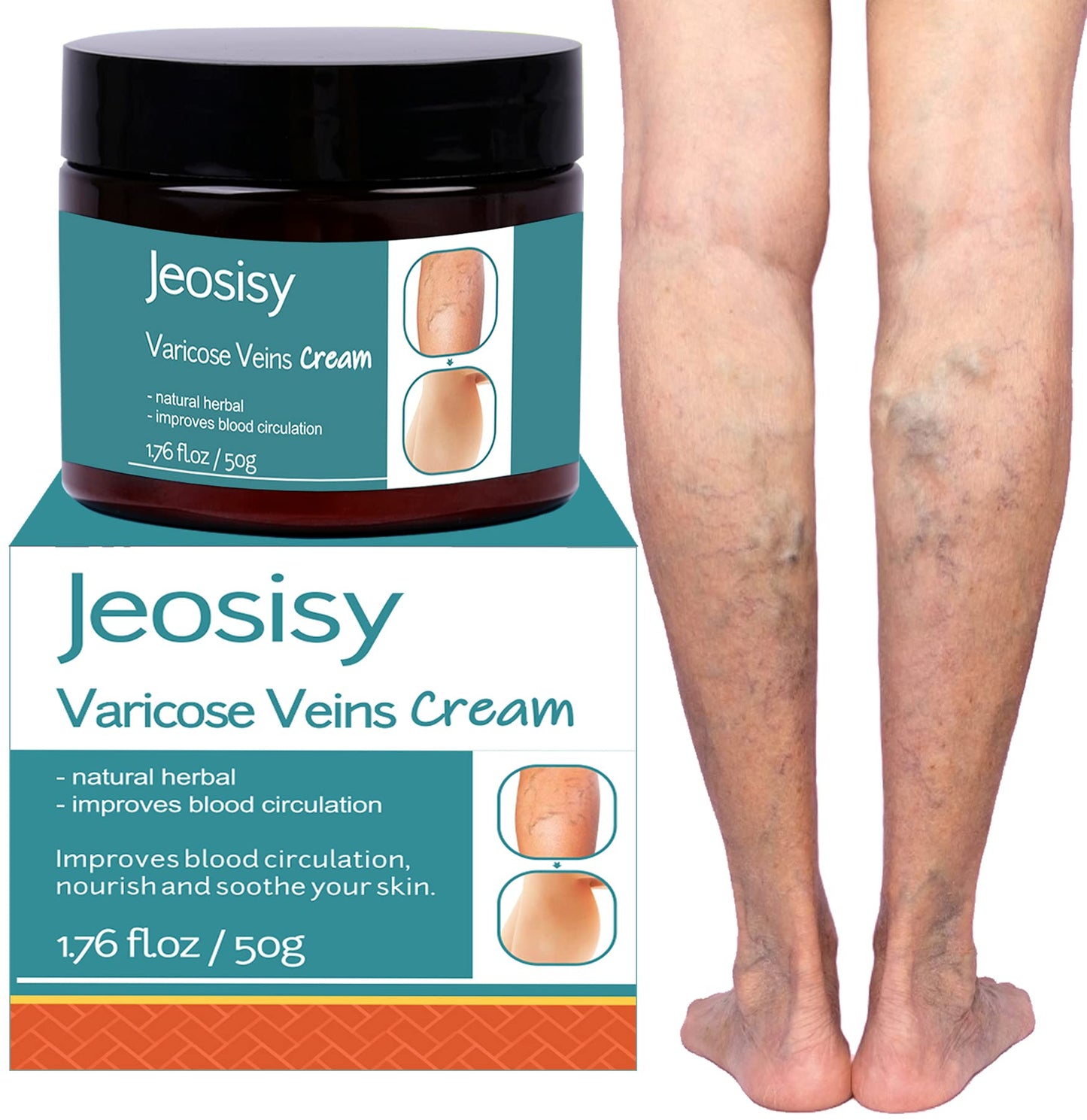 jeosisy Varicose Vein Cream - Varicose Veins Cream for Legs, Varicose & Spider Veins Soothing Leg Cream