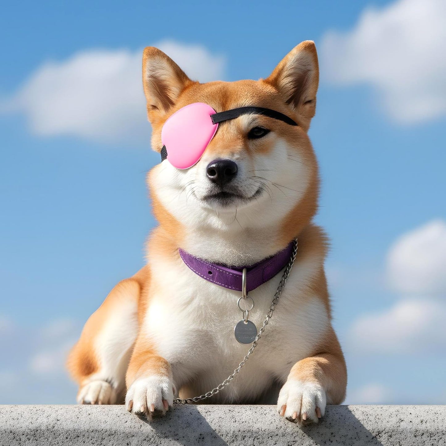Classicseali 2pcs Eye Patch for Dogs, Adjustable Dog Eye Patch, Soft and Comfortable Eyes Patches, Used for Postoperative Eyes Injuries in Medium and Large Dogs, Rose red