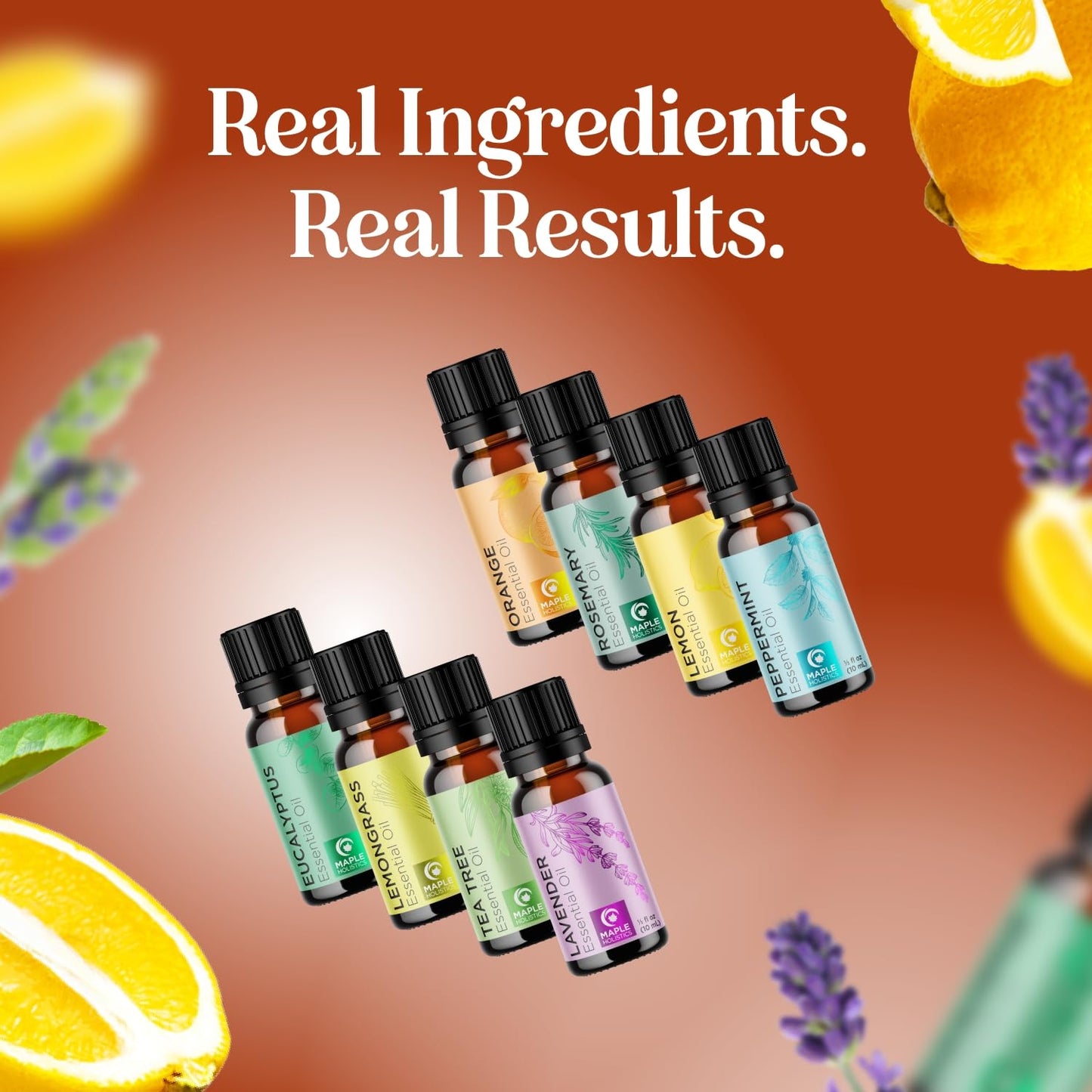 Pure Essential Oil Set for Diffuser - Aromatherapy Essential Oils for Diffusers for Home Travel and Self Care with High Grade Essential Oils for Hair Skin and Nails - Oil Diffuser Essential Oils Set