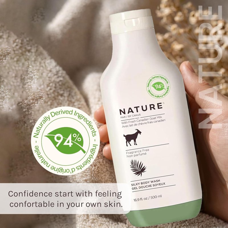 Goat Milk Body Wash - Fragrance Free Natural Cleanser for All Skin Types | 16.9 Fl Oz