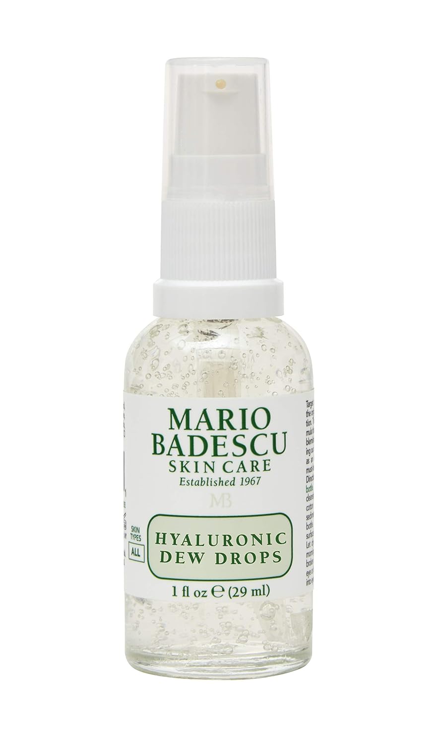Mario Badescu Hyaluronic Dew Drops for All Skin Types – Hydrating Gel-Serum Hybrid with Sodium Hyaluronate, Niacinamide & Botanical Extracts for a Dewy, Glass-Like Glow – 1 Fl Oz
