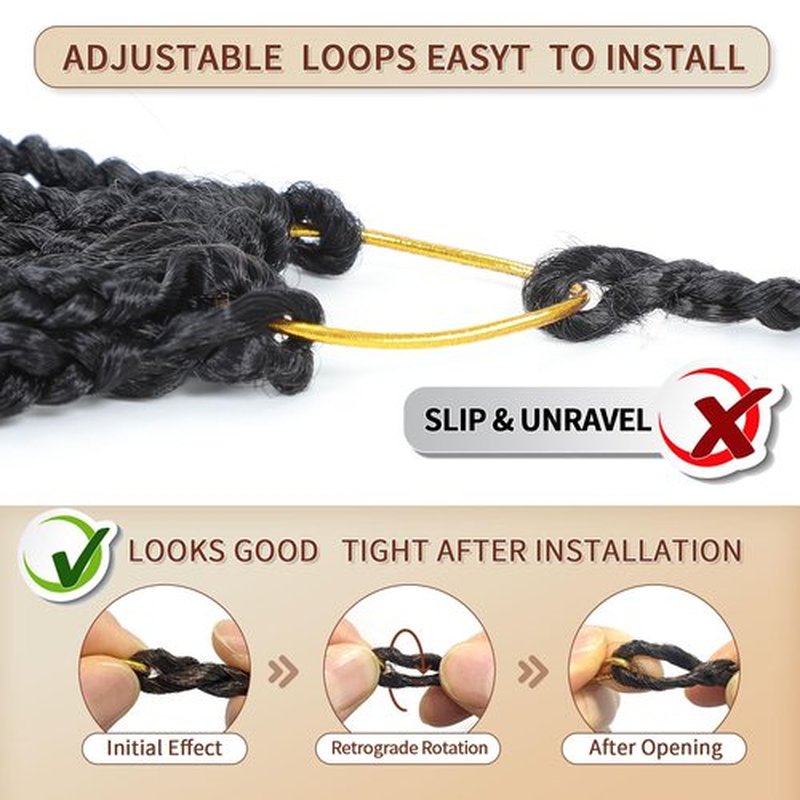 Karida 9 Packs Goddess Box Braids Crochet Hair 14 inch, Boho Crochet Braids With Curly Ends, Pre-Looped Crochet Box Braids, Bohomian Box Braids Crochet Hair For Black Women (14 Inch, 1B/30/27#)