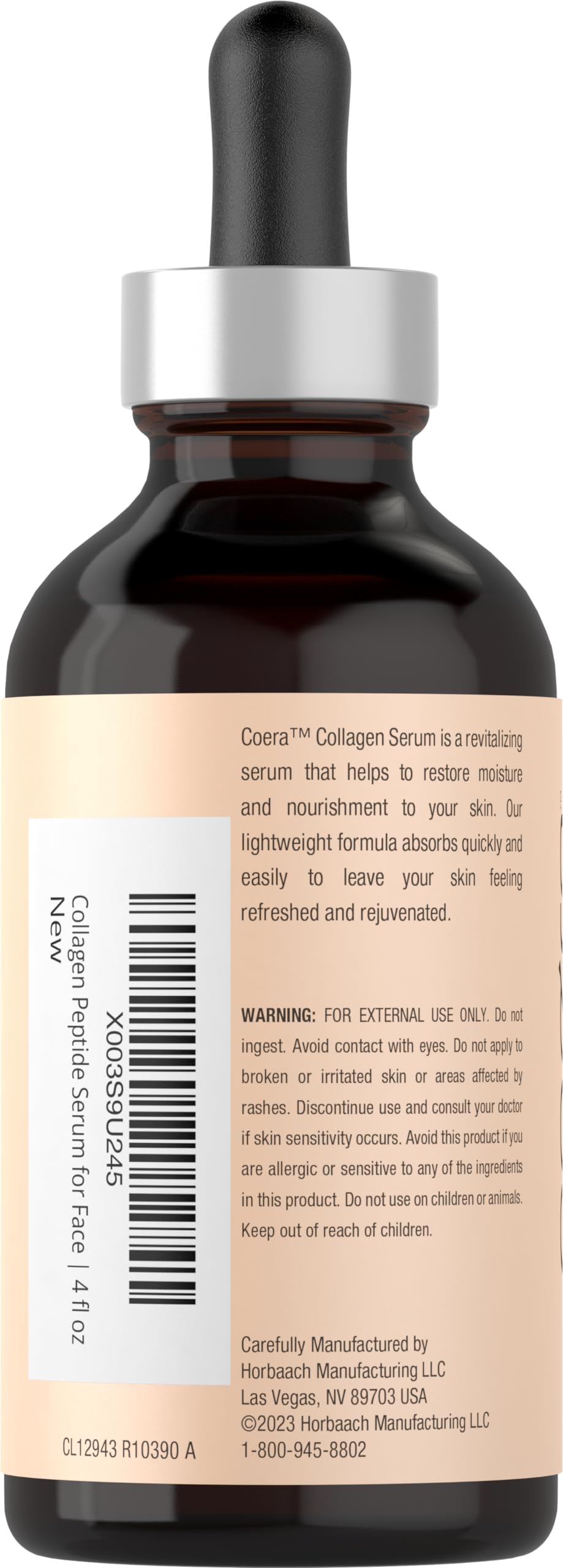 Coera Collagen Peptides | 4 fl oz | Face Serum with Verisol