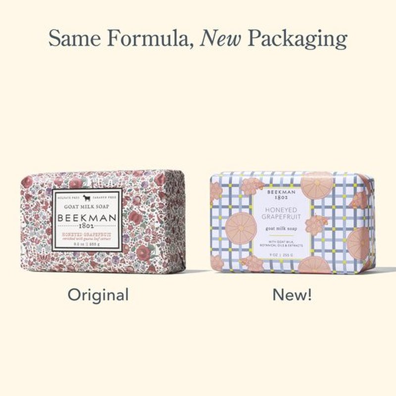 Beekman 1802 Bar Soap, Honeyed Grapefruit, 3.5oz - 3pk