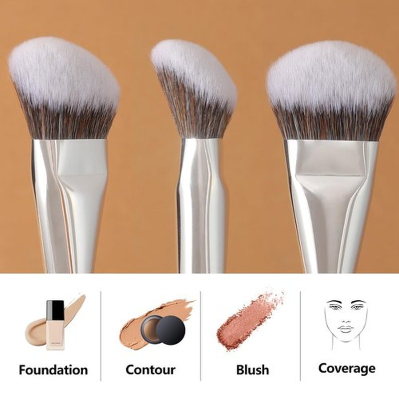 Albeaut Blush Brush, Angled Contoured for Flawless Face Foundation Liquid Cream Cheek Makeup Multitask 202
