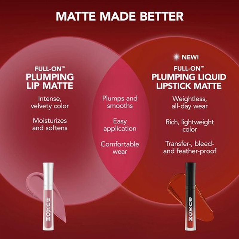 BUXOM Full-On Plumping Liquid Lipstick Matte, Plumping Lip Color with Vitamin E, Hyaluronic Acid & Plumping Peptide Complex, Hydrates & Smooths Lip Lines, Transfer-Proof, Cruelty-Free(Hush Hush Honey)