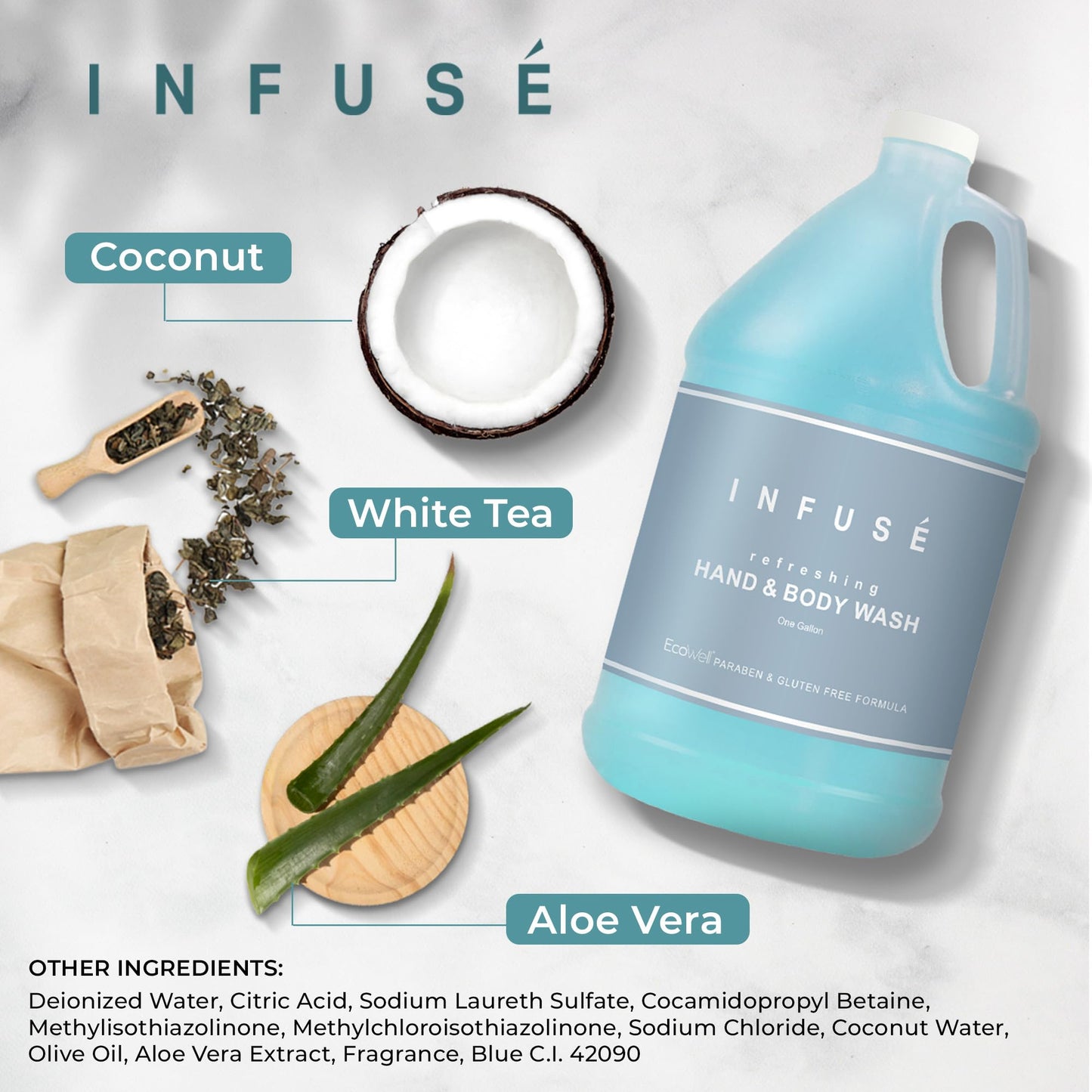 INFUSÉ Hotel Hand & Body Wash, Gallon Refill, 1 Gallon