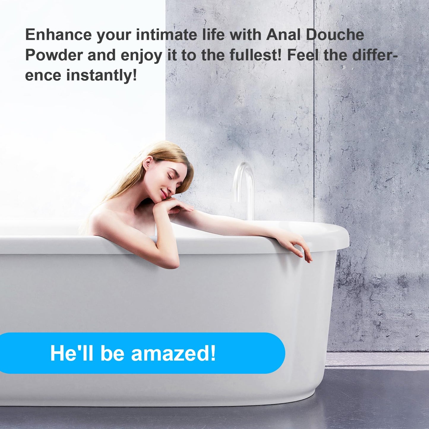 Anal Douche Powder Anal Cleaner Shower Enema nal Cleaner pH Balanced Includes rinsing Beaker and 12 Packs of Anal Douche Powder