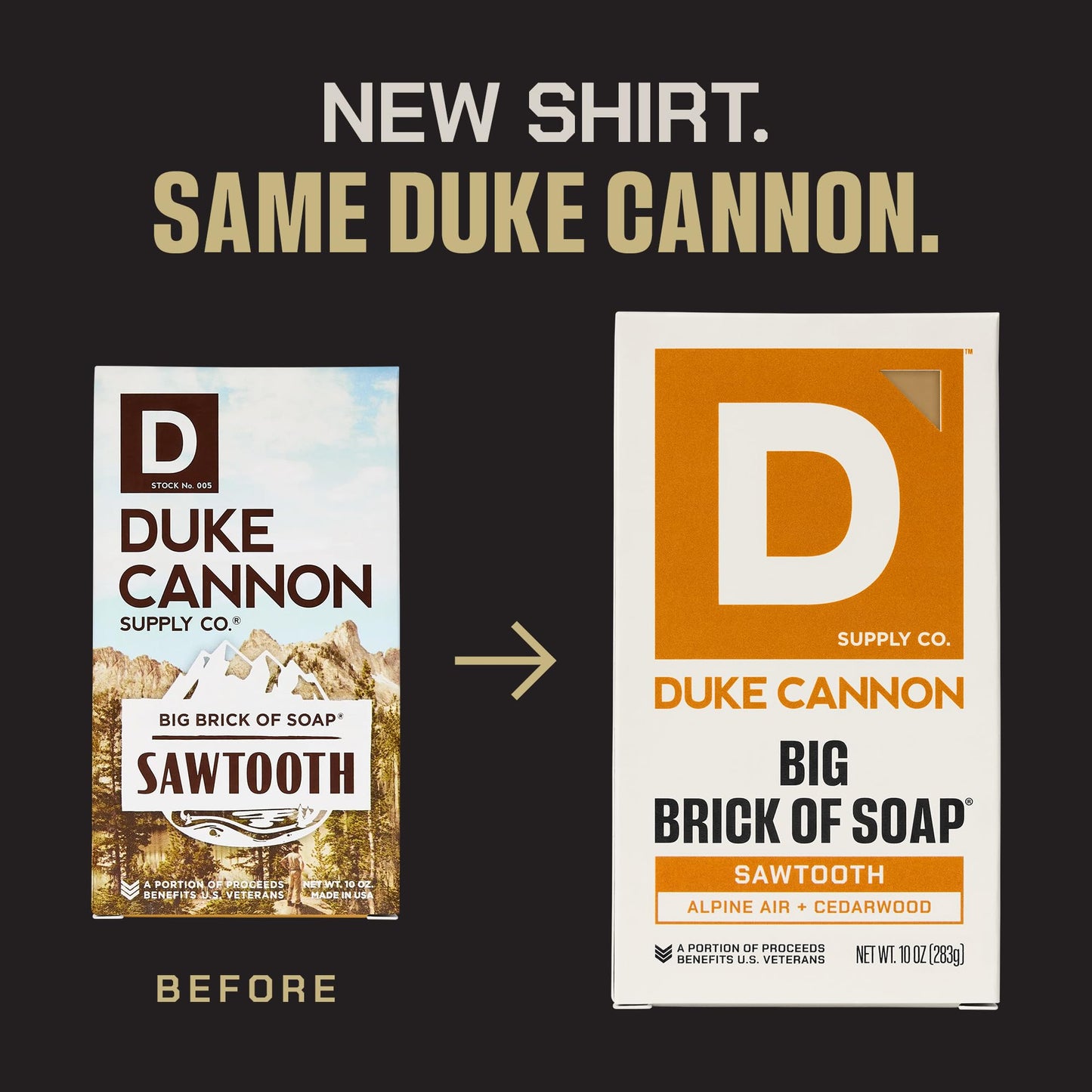 Duke Cannon Supply Co. Extra Large Bar Soap Bundle - Men's Natural Bar Soap with Masculine Scents - American-made soap - All Skin Types -Big Brick of Soap - 6 Pack - Sawtooth,10 oz (6 Pack)