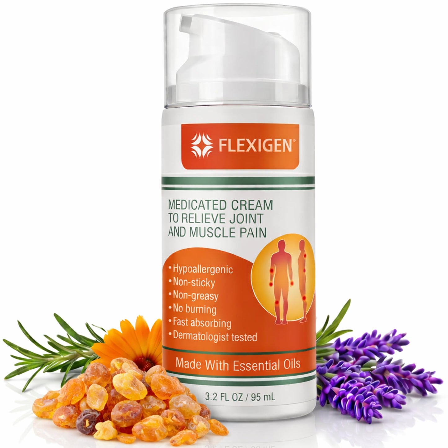 FLEXIGEN Frankincense Topical Analgesic Comfort Cream, 3.2 oz
