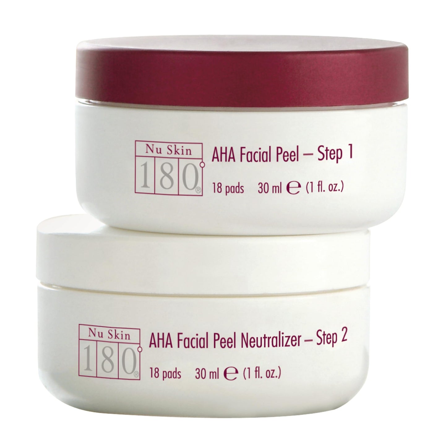 Nu Skin 180 Facial Peel & Neutralizer - Lactic Acid and Avena Sativa Extract Face Peel | Accelerate Skin Cell Turnover, Reduce Wrinkles | Skin Care Facial Peel, Soothing Skin Neutralizer
