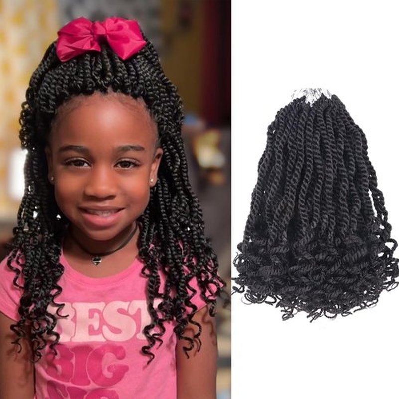 8 Packs Crochet Senegalese Twist Hair Pre Looped 10 Inch Crochet Twist Hair for Black Women Kinky Twists Crochet Hair Short Crochet Braids with Curly Ends (10 Inch,2)