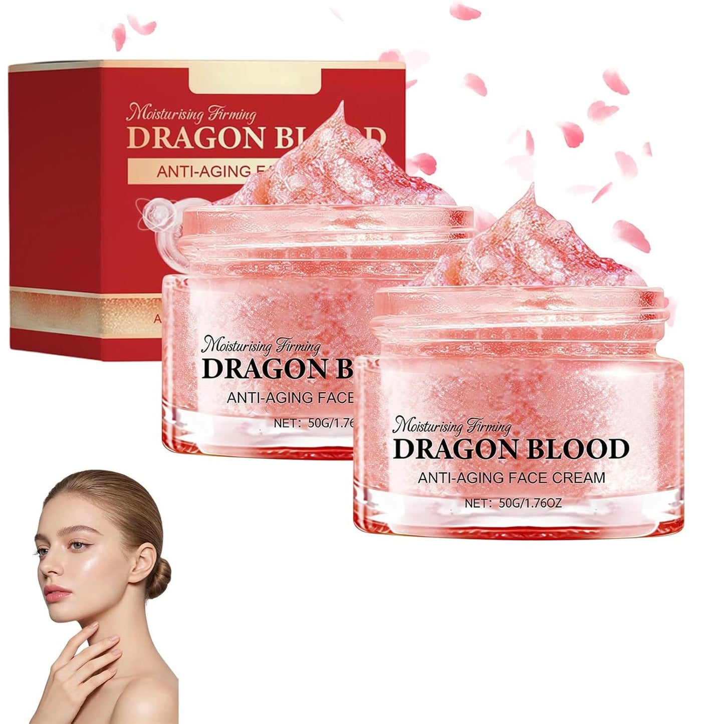 2PCS Dragons Blood Easy Cream, Dragon Blood Retinol Cream,Firming Anti Wrinkle Cream for Women Skincare, Moisturizer Nourishing Rejuvenating Cream for All Skin Types