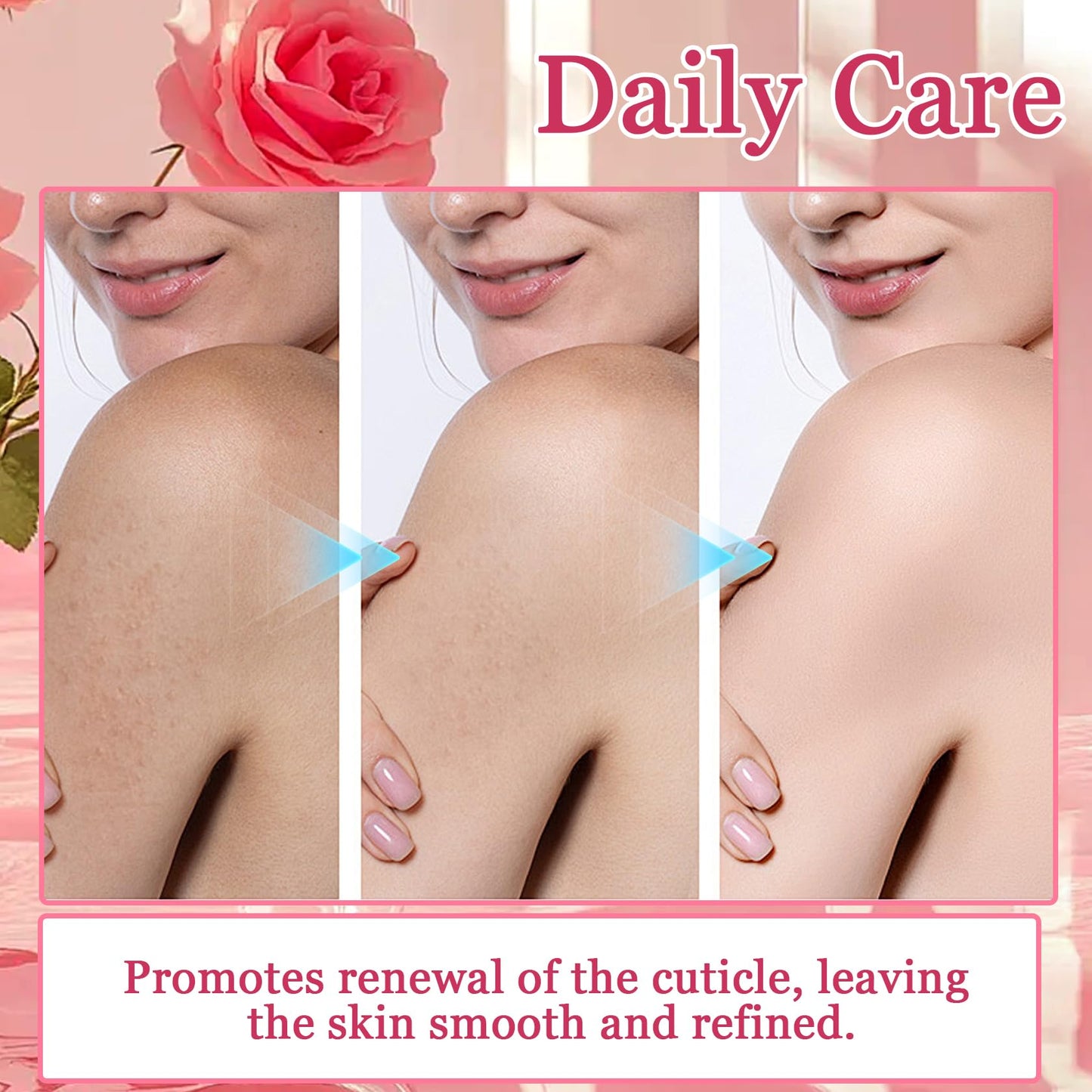 Rose Body Exfoliator, Deep Cleaning Exfoliating Body Scrub, Moisturizing Nourishing Salt Rose Body Scrub, 350 g