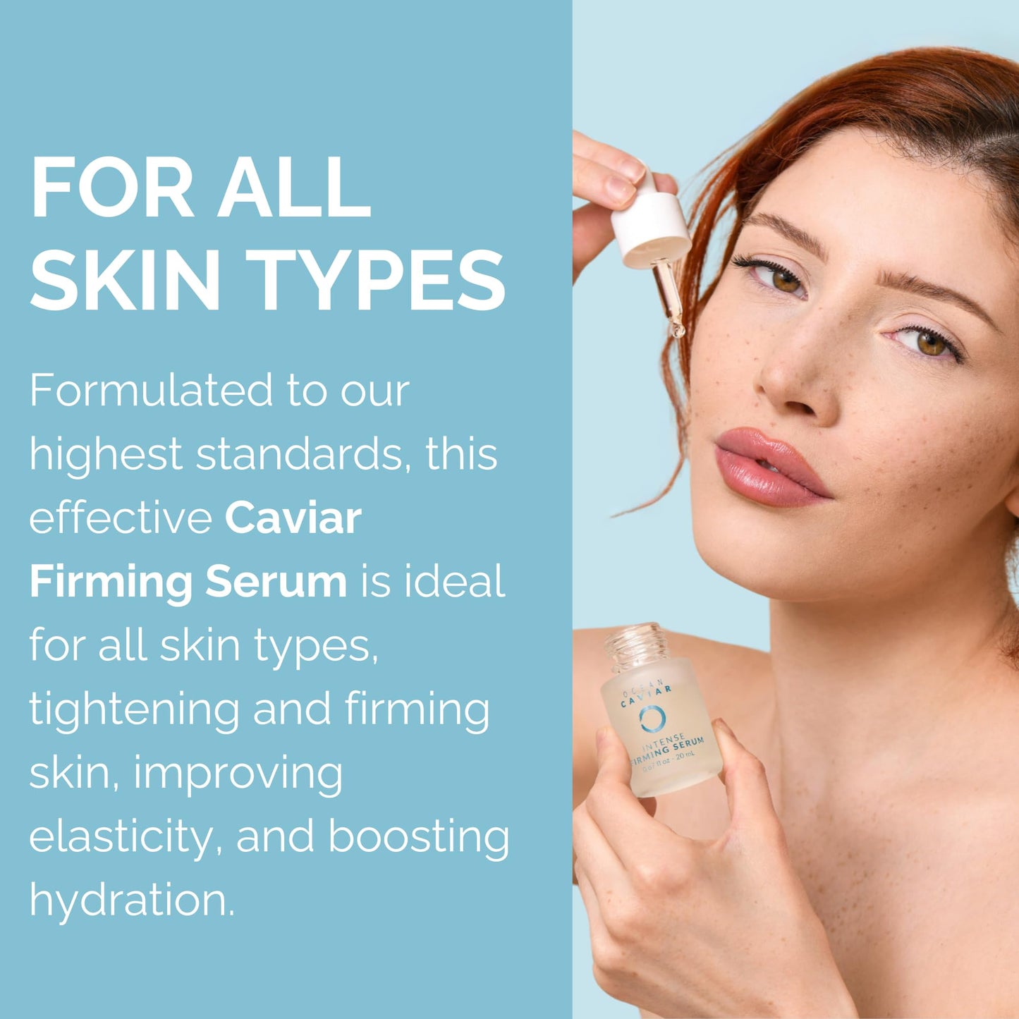 Noche Y Dia Caviar Intense Firming Serum - Anti Aging Face Serum with Vitamin E - Firm & Lift Skin - Targets Fine Lines & Wrinkles - 20mL (.67 fl oz)