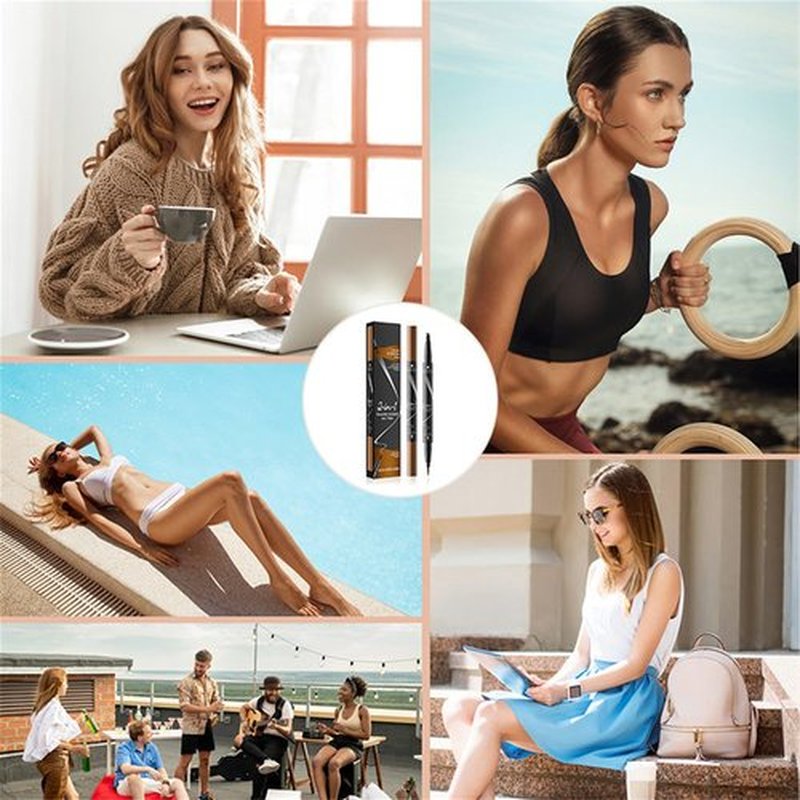 Forked Dual-Ended Liquid Eyebrow Pencil, Lilyrhyme Forked Dual-Ended Liquid Eyebrow Pencil, Hellokiss Microblading Eyebrow Pen Waterproof, Double Head Liquid Eyebrow Pencil