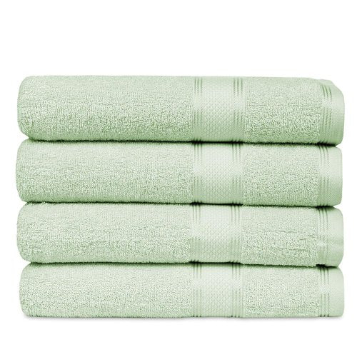 Casa Lino 4 Pack Bath Towels (27x54), 100% Pure Cotton, Luxury Bath Towels, Lightweight & Highly Absorbent, Quick Drying Towels for Bathroom, for Daily Use Bathroom, Light Sage