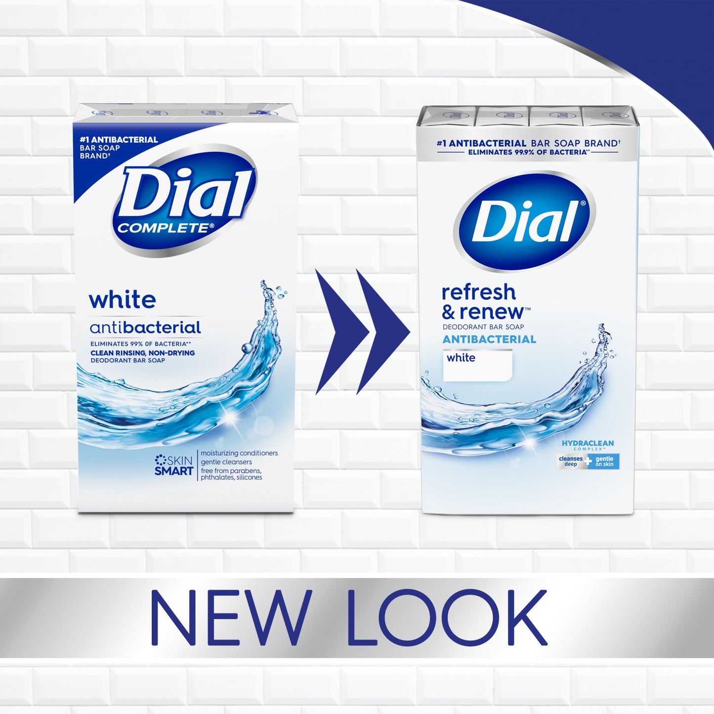 Dial Antibacterial Bar Soap 32 Pack & Liquid Hand Soap 4 Pack - Refreshing White Tea Scent, Moisturizing