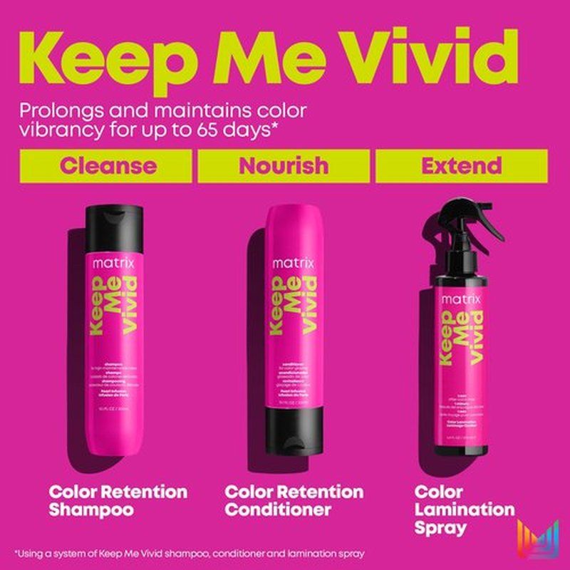Matrix Keep Me Vivid Conditioner | Deeply Nourishes Hair, Prevents Fading & Protects Color | For Dry, Semi-Permanent and Color Treated Hair | Salon Professional Conditioner