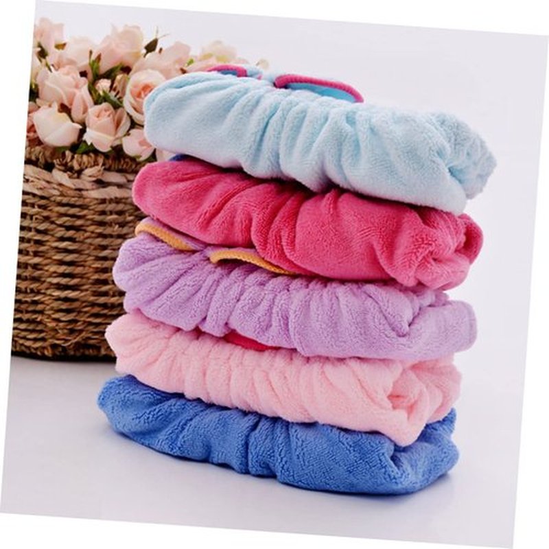 FOYTOKI Elastic Shower Kid Bath Towels Elastic Hair Bands Towel Hair Towel Body Towels for Shower Bath Towel Hair Towel Hair Stuff Absorbent Washcloths Fast Drying Cap