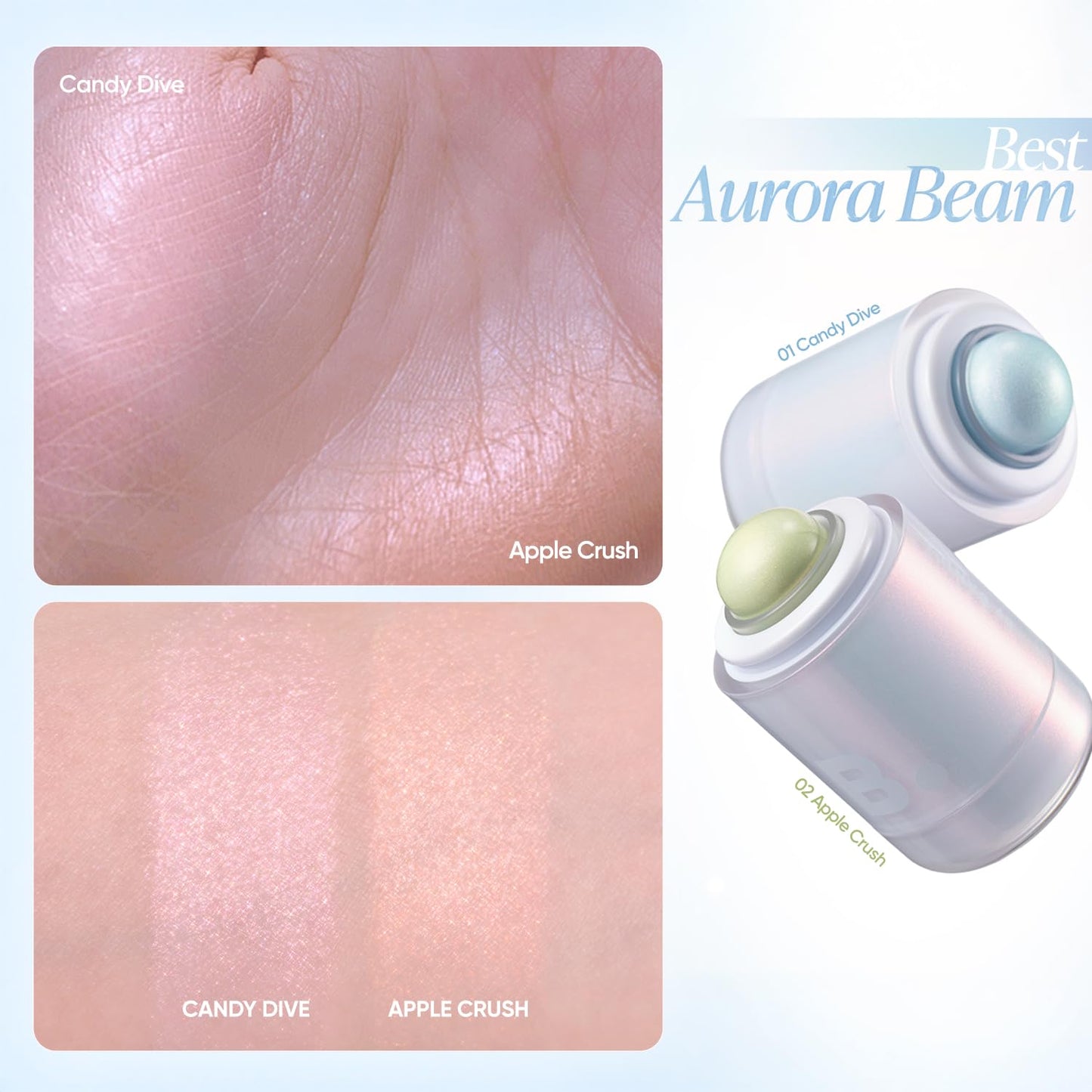 BANILA CO Romantic Blush Highlighter Stick | Creamy Easy-Blend Multi-Use Highlighter Makeup Stick | Long-Lasting, Buildable Radiant Glow with Smooth Finish (0.13 oz), 03 Sugar Frost