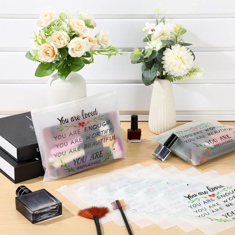 Inspirational Makeup Bags for Women - 150 Pcs Rainbow Toiletry Pouch Set | Perfect for Gifts, Parties & More