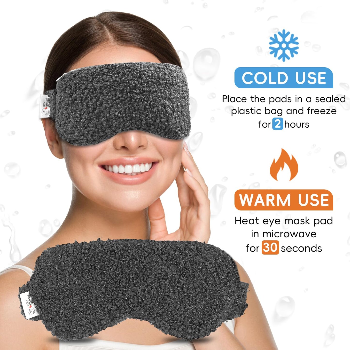 my novel things Microwavable Heating Pads for Neck Shoulders Back Pain Relief 2.3lbs with Microwavable Heated Eye Mask Warm Compress Microwave Heat Packs Neck Wrap for Stress Relief