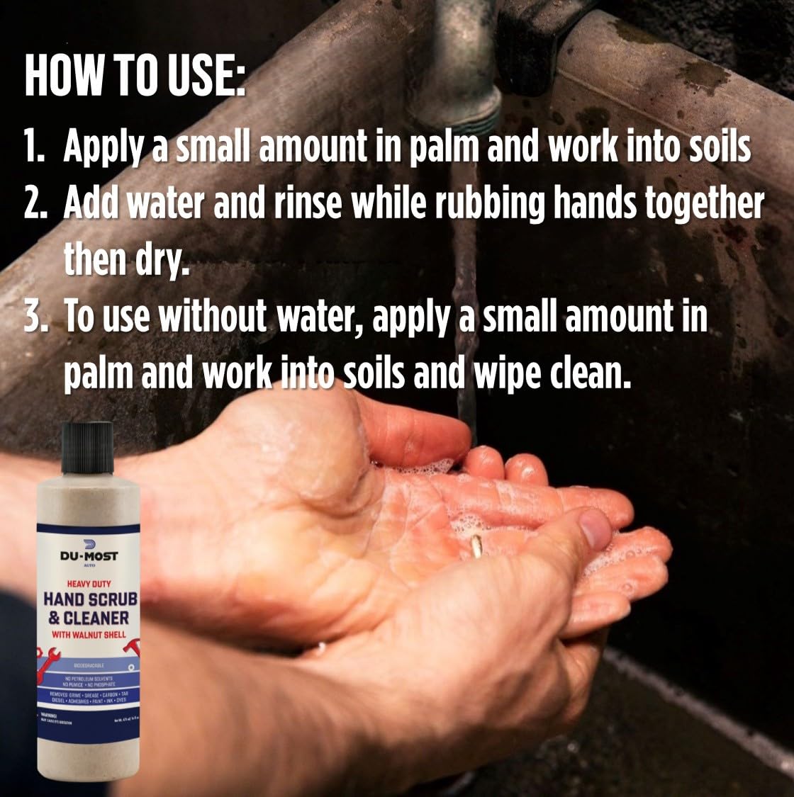 DU-MOST Heavy-Duty Walnut Hand Scrub & Hand Cleaner, 16 oz
