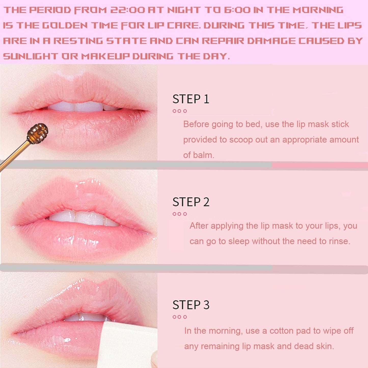 TIRDET 1 PCS Bee Lip Balm Honey Pot, Exfoliating Coconut Sleeping Lip Mask Overnight with Sticks, Prevention Dry Hydrating and Crack Scrubs