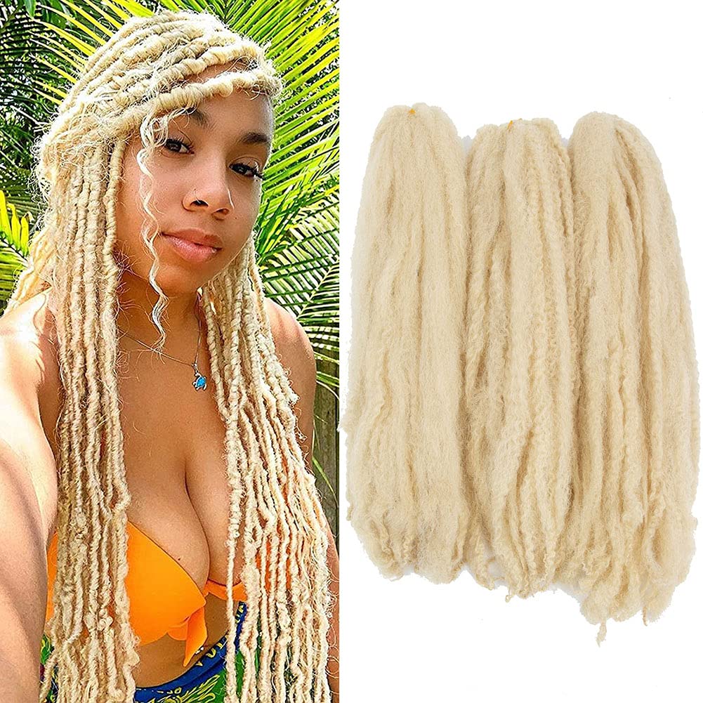 Ayana Marley Hair 3 Packs Marley Twist Braiding Hair Marley Braiding Hair For Faux Locs Crochet Hair 24Inch Long Afro Synthetic Hair Extensions (24 inch-3 pack, 613#)
