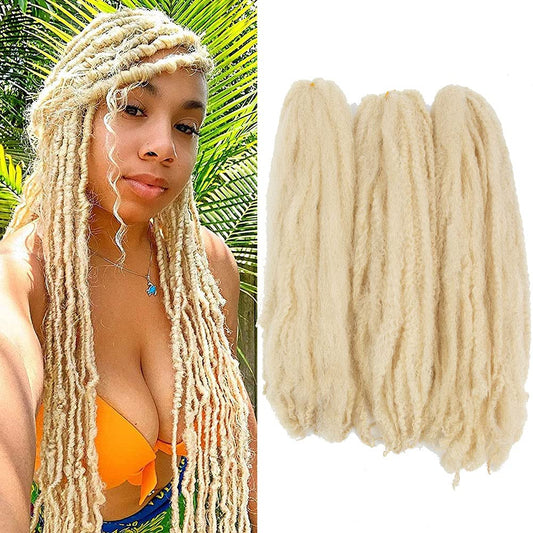 Ayana Marley Hair 3 Packs Marley Twist Braiding Hair Marley Braiding Hair For Faux Locs Crochet Hair 24Inch Long Afro Synthetic Hair Extensions (24 inch-3 pack, 613#)