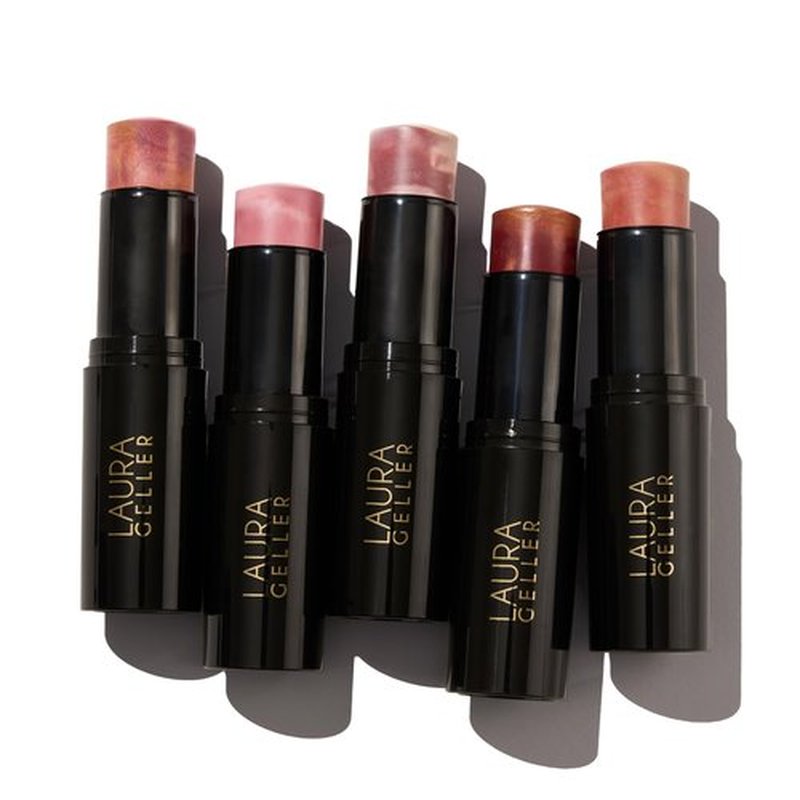 LAURA GELLER NEW YORK Italian Marble Blush Makeup Stick | Cream Finish Marbleized Blush for Cheeks, Dolce Vino