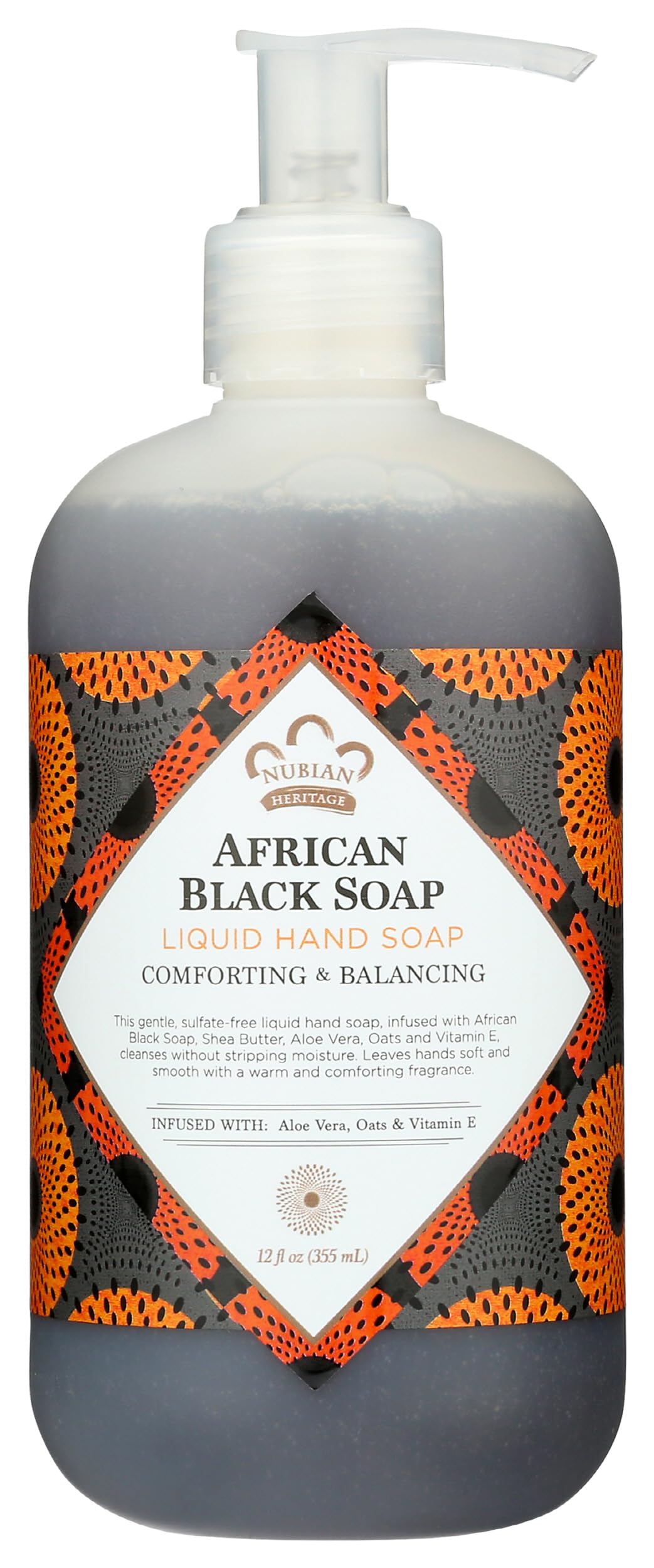 Nubian Heritage African Black Liquid Hand Soap, 12 Fz