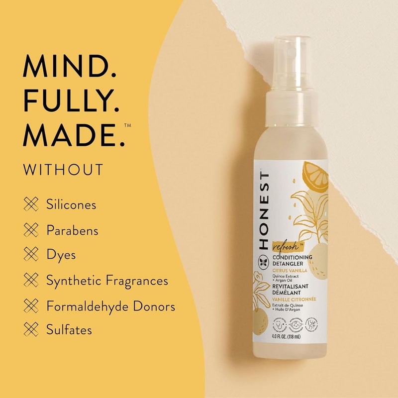 Conditioning Hair Detangler Spray Variety Pack - Tear-Free & Hypoallergenic | Lavender, Citrus Vanilla, Sweet Almond | 4 fl oz Each (Pack of 3)