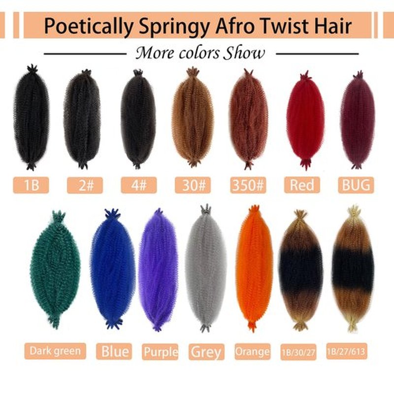 16 Inch Springy Twist Hair Purple Marley Twist Braiding Hair 3 Packs Soft Springy Afro Kinky Braiding Hair,Wrapping Hair for Soft Locs,Springy Afro Twist Hair for Black Women